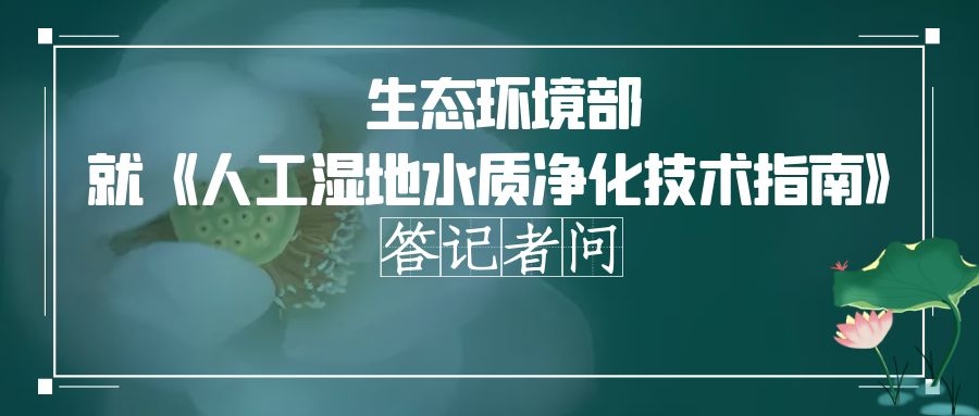 政策解读 | 稳定人工湿地水质净化效果，实现长期有效运行